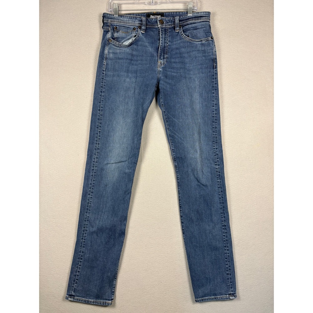 Revtown Automatic Decade Denim Slim Jeans 32x34 Blue Wash Stretch Mens